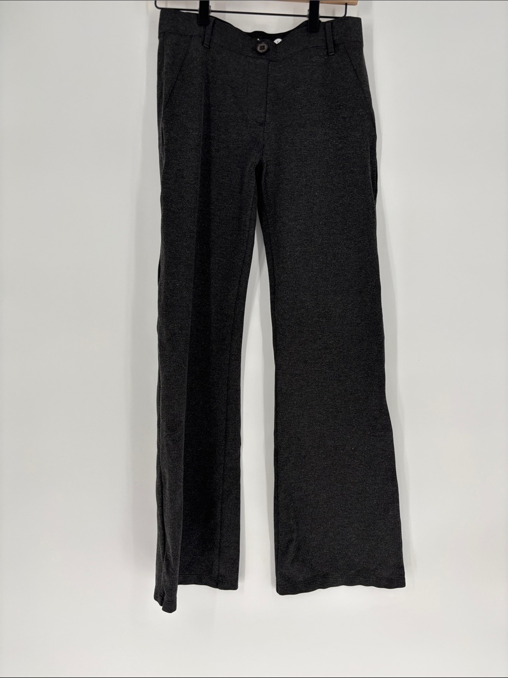 Betabrand heathered gray small petite bootcut pants